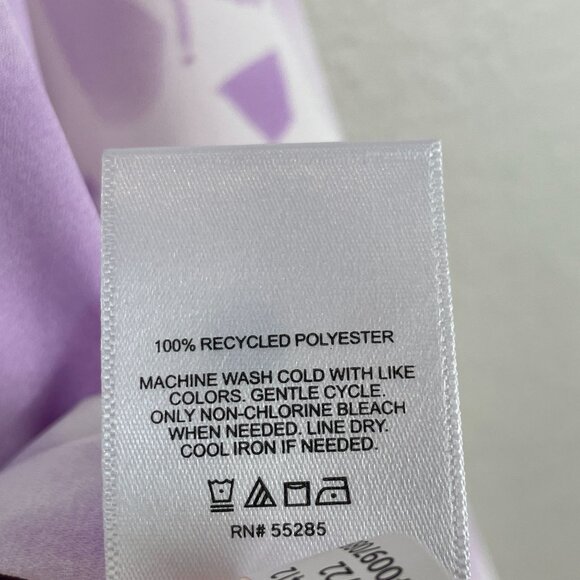 NEW Express Womens Medium Blouse Purple Floral Long Sleeve Button Up Shirt - Picture 5 of 10